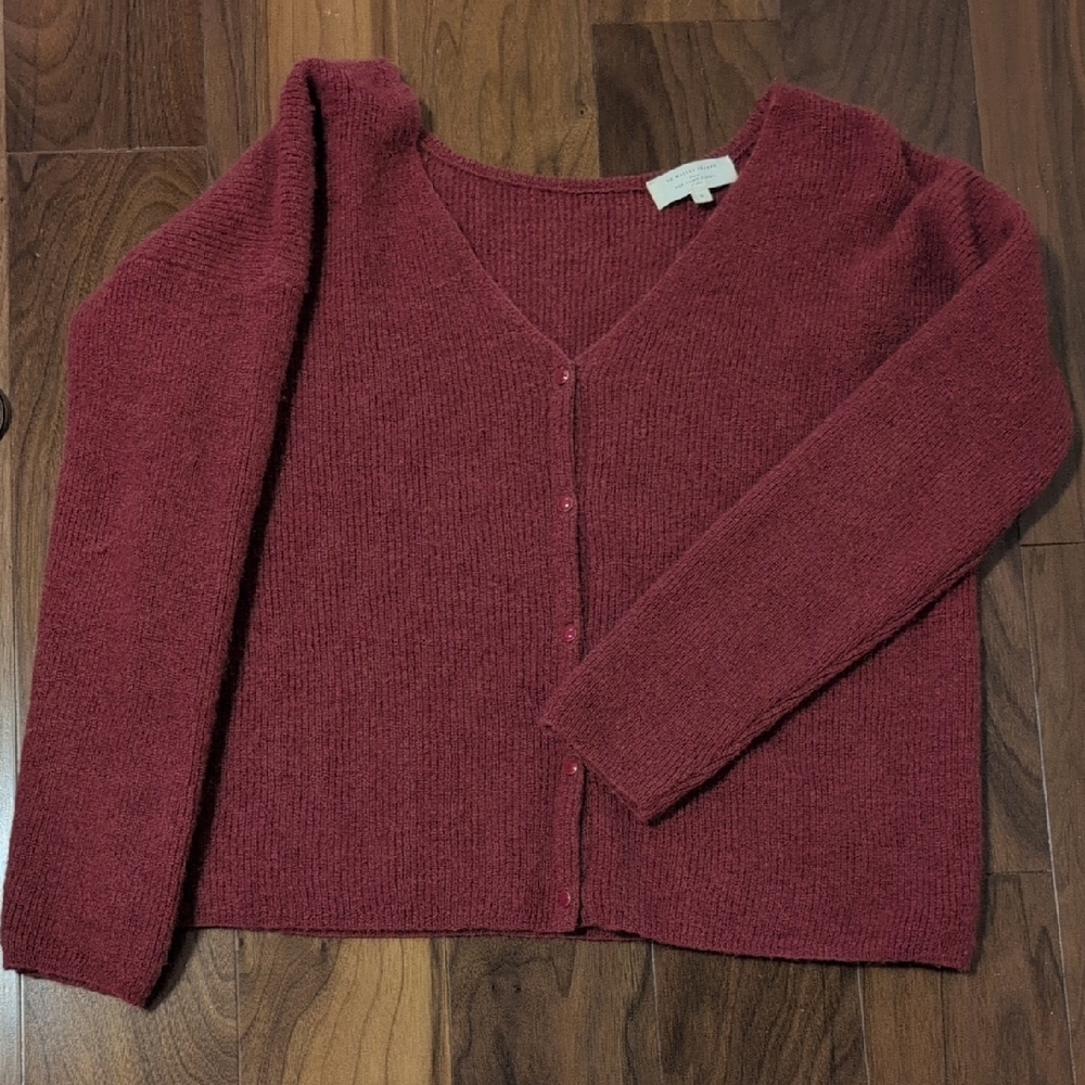 Sezane Red Women's Cardigan Sweater